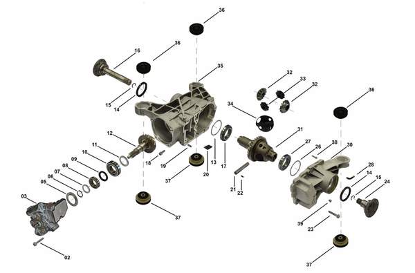 Reparaturkit`s für VAG Hinterachsgetriebe 0BS, 0BY, 01Z, 0AY